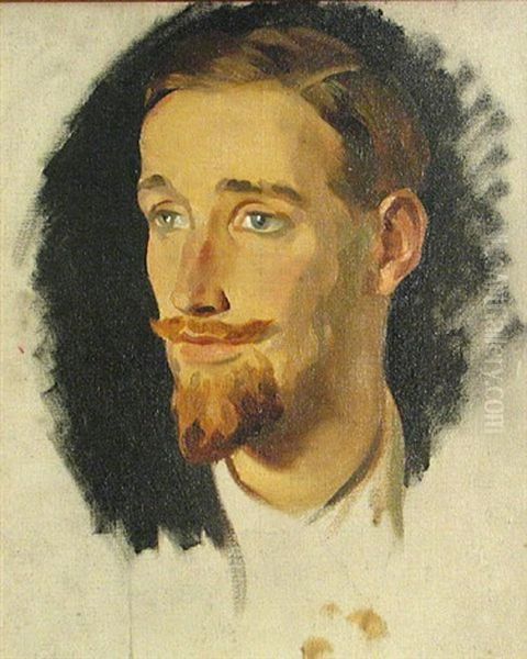 A Portrait Of Gerald Heard Oil Painting by Glyn Warren Philpot