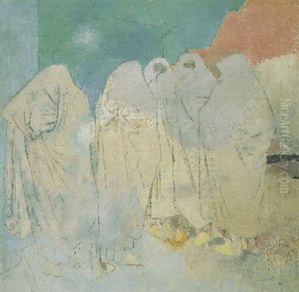 Group Of Women, Marrakesh Oil Painting by Glyn Warren Philpot