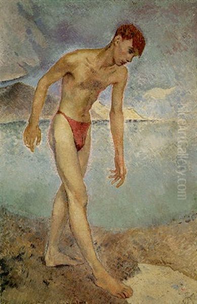 The Bather Oil Painting by Glyn Warren Philpot