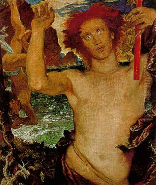 The Transfiguration Of Dionysus Before The Tyrrhenian Pirates Oil Painting by Glyn Warren Philpot