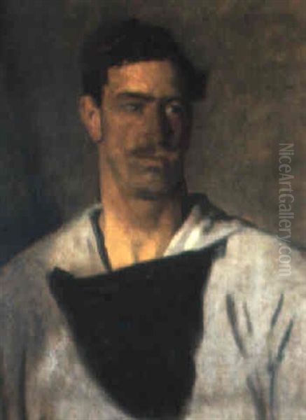 Portrait Of Pietro Busetti Oil Painting by Glyn Warren Philpot