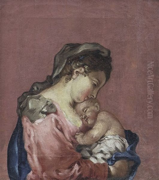 Madonna Con Bambino Oil Painting by Giuseppe Antonio Pianca