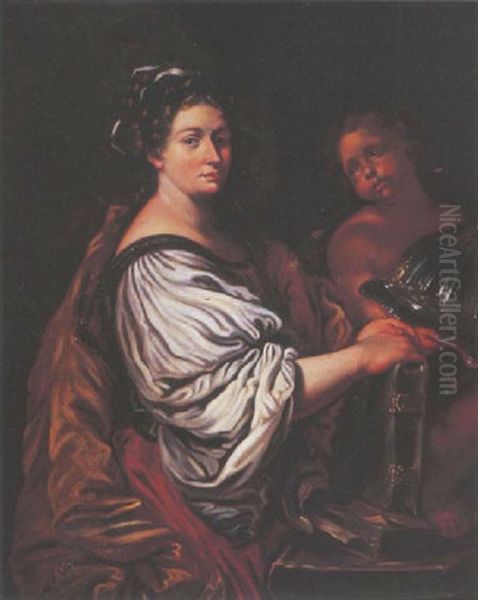 Minerva Oil Painting by Giuseppe Antonio Pianca