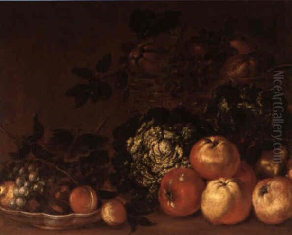 Natura Morta Con Frutta Oil Painting by Giuseppe Antonio Pianca