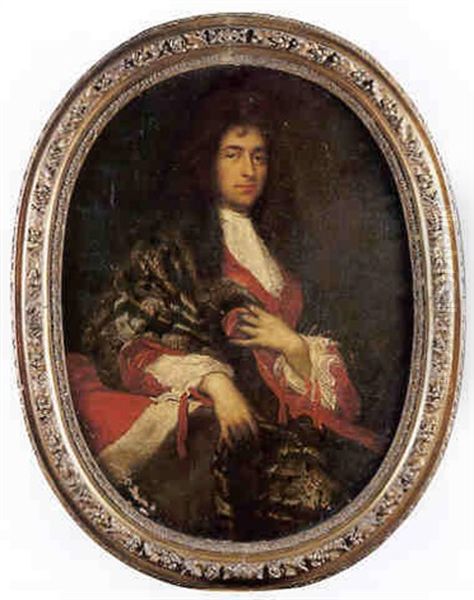 Portrait D'homme A La Veste Brodee Oil Painting by Giovanni Maria Delle Piane