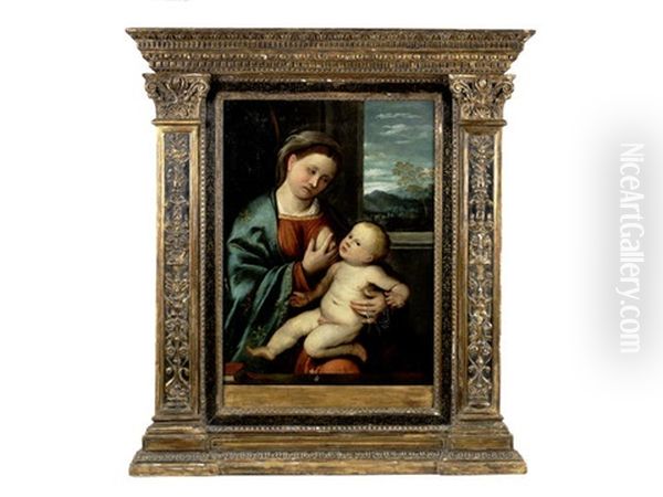 The Madonna And Child Oil Painting by Calisto Piazza