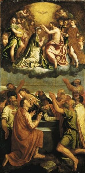 The Coronation Of The Virgin Oil Painting by Calisto Piazza