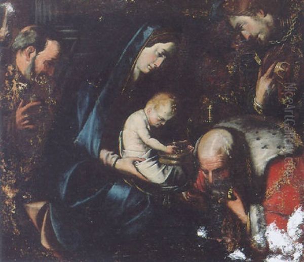 The Adoration Of The Magi Oil Painting by Paolo Piazza