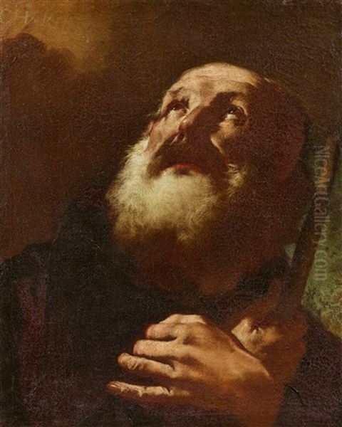 Saint Francis Of Paola Oil Painting by Giovanni Battista Piazzetta