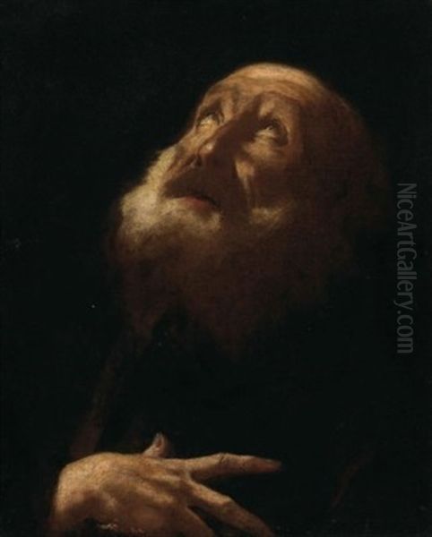 A Saint Oil Painting by Giovanni Battista Piazzetta