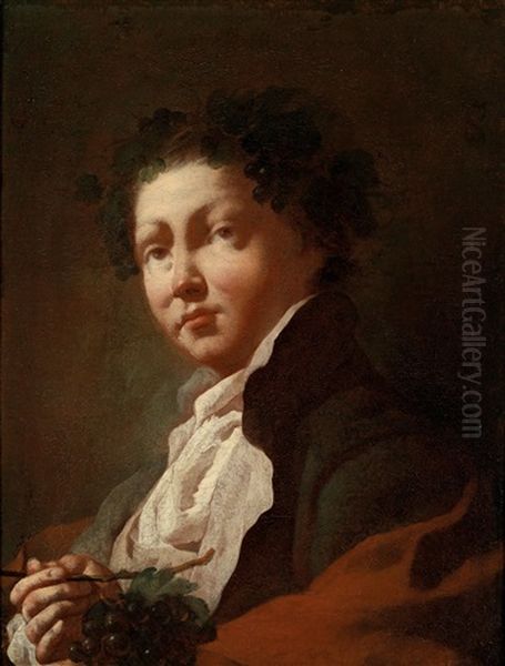 Bildnis Eines Jungen Mannes Als Bacchus Oil Painting by Giovanni Battista Piazzetta