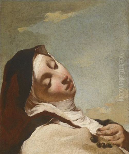 Saint Theresa In Ecstasy by Giovanni Battista Piazzetta