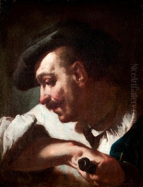 Armigero Oil Painting by Giovanni Battista Piazzetta