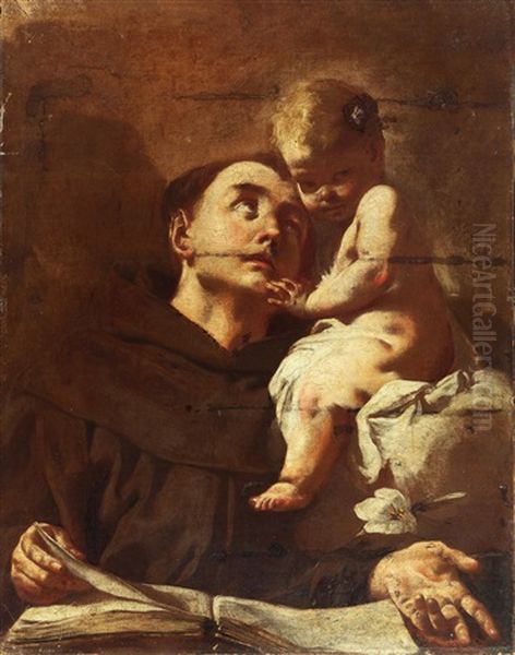 Der Heilige Antonius Mit Dem Jesuskind Oil Painting by Giovanni Battista Piazzetta