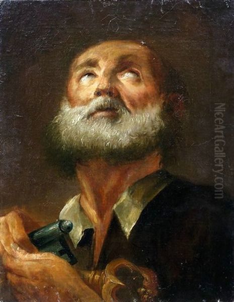 Hl. Petrus Oil Painting by Giovanni Battista Piazzetta