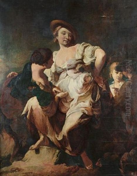 The Fortune-teller Oil Painting by Giovanni Battista Piazzetta