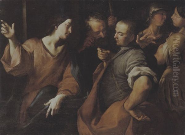 Christus Und Die Geldwechsler Oil Painting by Giovanni Battista Piazzetta