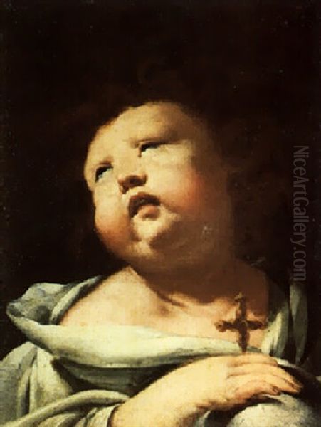 Bambino Con Crocetta Oil Painting by Giovanni Battista Piazzetta