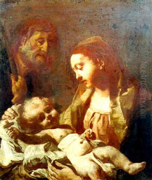 The Holy Family Oil Painting by Giovanni Battista Piazzetta