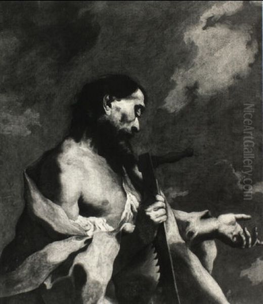 Saint Simon Oil Painting by Giovanni Battista Piazzetta