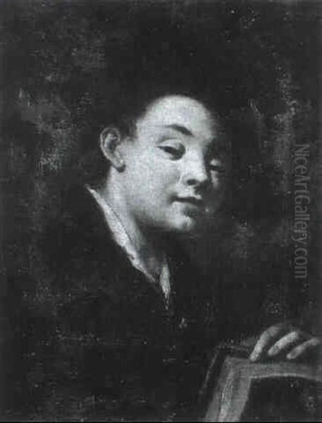 Portrait D'un Jeune Homme Avec Un Livre Oil Painting by Giovanni Battista Piazzetta