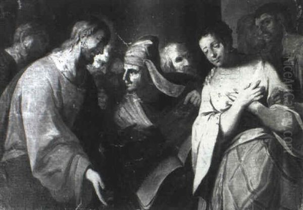 Christus Und Die Ehebrecherin Oil Painting by Giovanni Battista Piazzetta