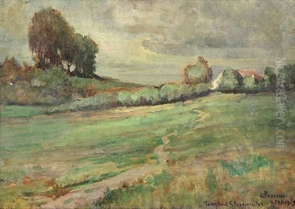 Path To The Farm Oil Painting by Gottardo Piazzoni