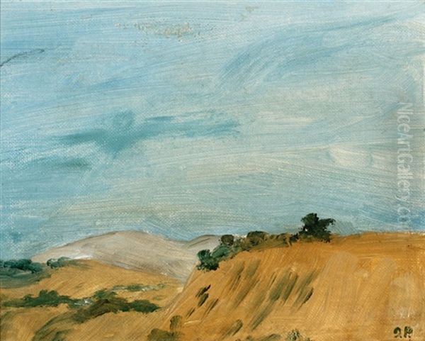 Carmel Valley Landscape Oil Painting by Gottardo Piazzoni