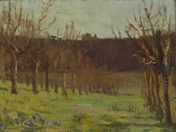 Orchard, Rome Oil Painting by Gottardo Piazzoni