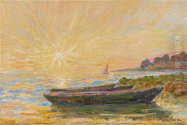 Les Barques Aux Martigues Oil Painting by Francis Picabia