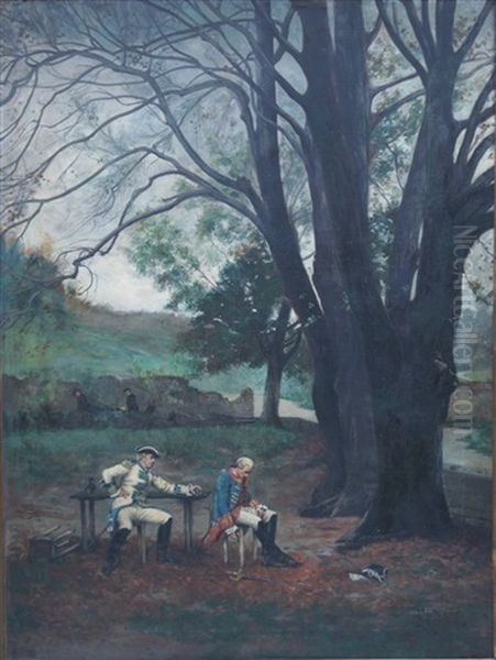 Apres Le Duel Oil Painting by Edmond Picard