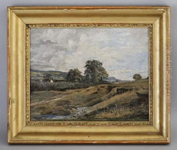 Paysage De Campagne Acoinsins Oil Painting by Barthelemy Bodmer