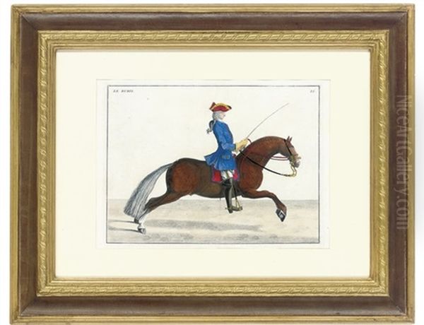 Le Rubis Dressage Scene (+ 5 Others; 6 Works) Oil Painting by Bernard Picart