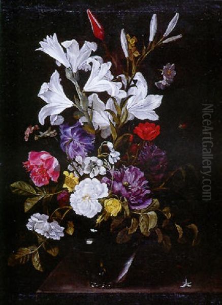 Fleurs Oil Painting by Jean-Michel Picart