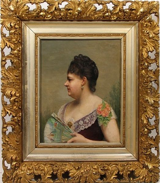 Portrait Of The Artist's Mother Oil Painting by Auguste Pichon