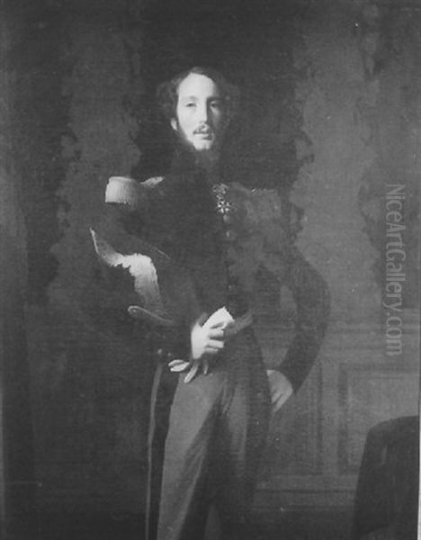 Portrait Du Duc D'orleans Oil Painting by Auguste Pichon