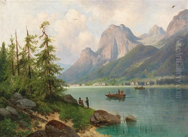 Partie Am Mondsee Oil Painting by Anton Pick