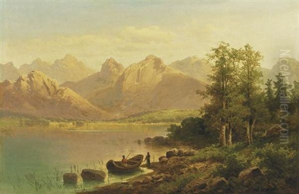 Alpesi Taj Tengerszemmel (alpine Landscape With Tarn) Oil Painting by Anton Pick