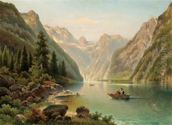 Partie Am Konigssee Oil Painting by Anton Pick