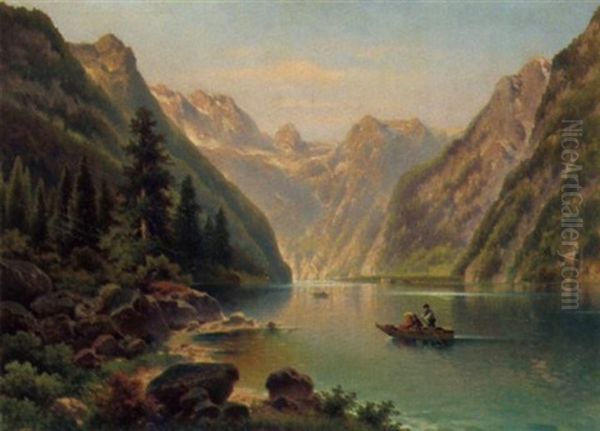 Partie Am Konigssee Oil Painting by Anton Pick