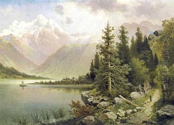 Am Zellersee Oil Painting by Anton Pick