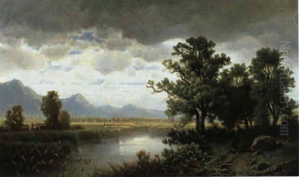 Brienzer See In Der Schweiz Oil Painting by Anton Pick