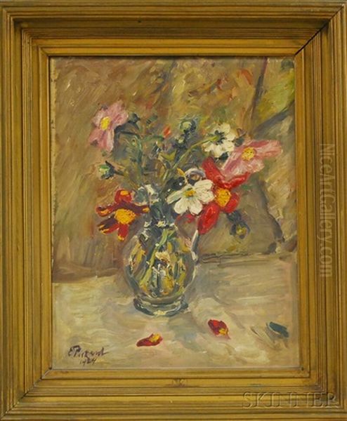 Floral Still Life Oil Painting by Ernst Pickardt