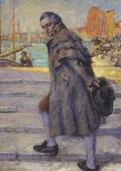 Gaende Mand (goethe?), Venedig Oil Painting by Ernst Pickardt