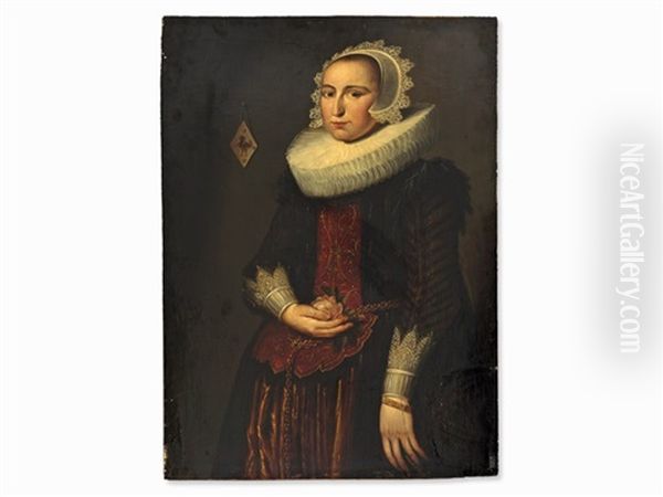 Lady's Portrait Oil Painting by Nicolaes Eliasz Pickenoy