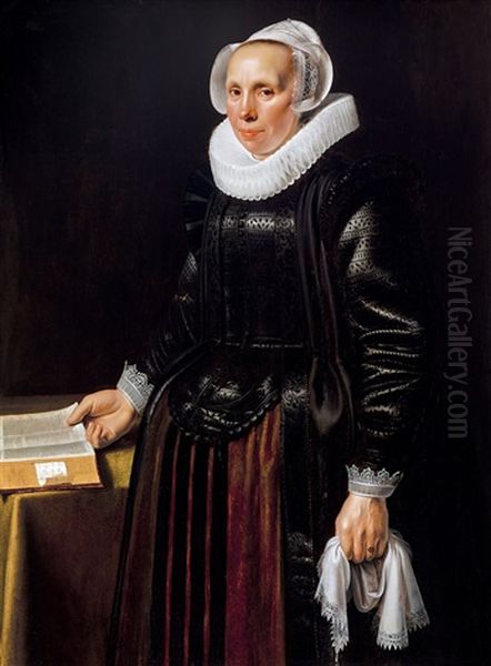 Female Portrait Oil Painting by Nicolaes Eliasz Pickenoy