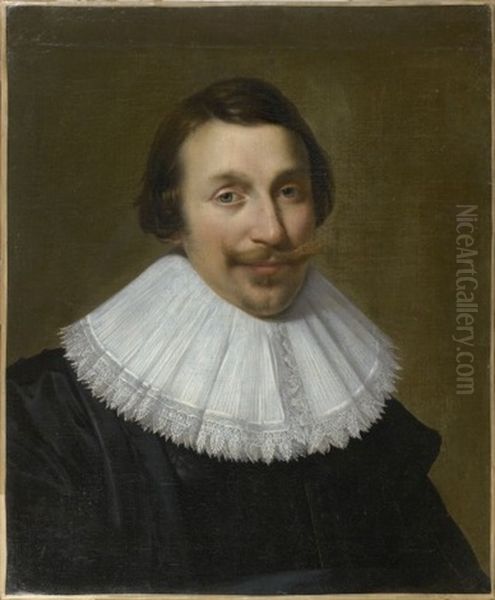 Portrait D'homme Au Col Blanc Oil Painting by Nicolaes Eliasz Pickenoy