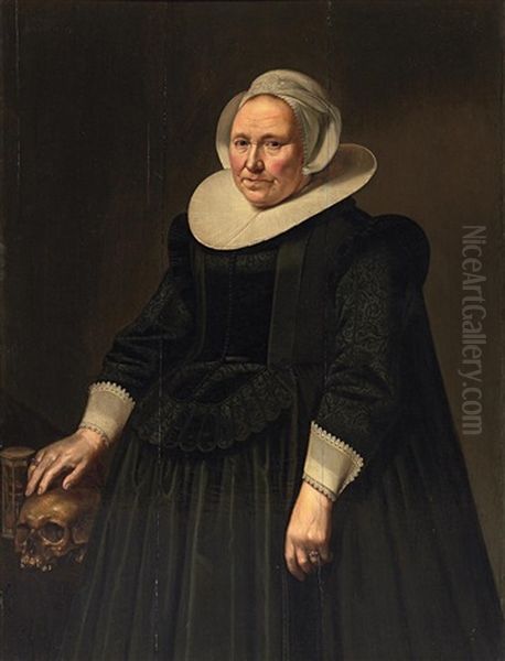 Portrat Einer Vornehmen Dame Im Alter Von 68 Jahren Oil Painting by Nicolaes Eliasz Pickenoy