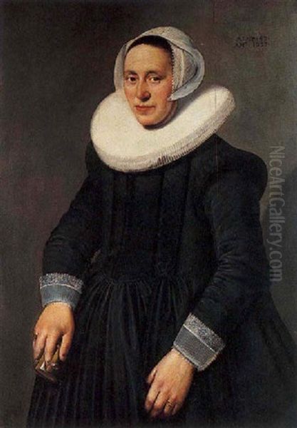 Portrait De Femme A La Collerette Oil Painting by Nicolaes Eliasz Pickenoy