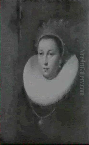 Portrait De Jeune Femme Au Collier Oil Painting by Nicolaes Eliasz Pickenoy